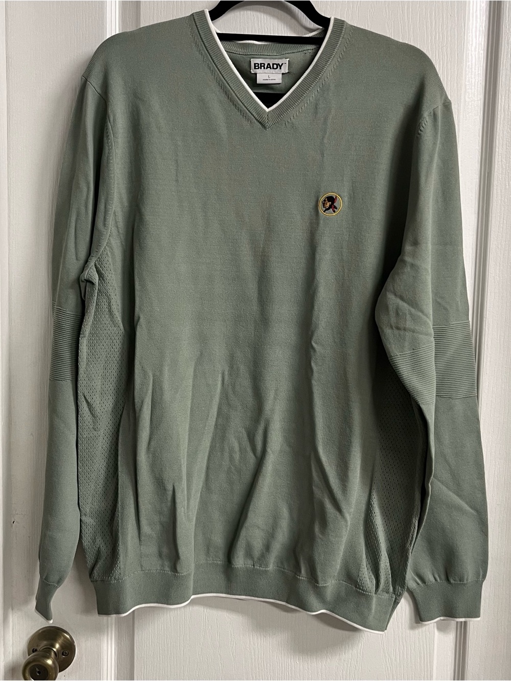 Brady Men’s Sage Green V-Neck Sweater